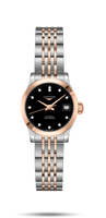 Longines Record 26mm Stainless Steel / Pink Gold / Black-Diamond / Alligator (L2.320.5.57.7)