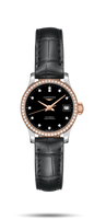 Longines Record 26mm Stainless Steel / Pink Gold / Diamond / Black-Diamond / Bracelet (L2.320.5.59.2)