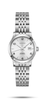 Longines Record 30mm Stainless Steel / Silver-Arabic / Alligator (L2.321.4.76.6)