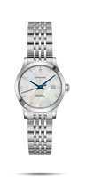 Longines Record 30mm Stainless Steel / MOP-Diamond / Alligator (L2.321.4.87.6)