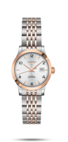 Longines Record 30mm Stainless Steel / Pink Gold / Diamond / Black-Diamond / Alligator (L2.321.5.76.7)