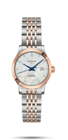 Longines Record 26mm Stainless Steel / Pink Gold / Black-Diamond / Bracelet (L2.321.5.87.7)