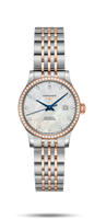 Longines Record 30mm Stainless Steel / Pink Gold / Diamond / Black-Diamond / Bracelet (L2.321.5.89.7)