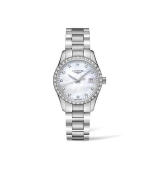 Longines - L2.386.0.87.6  Conquest Classic Quartz 34 Stainless Steel - Diamond / MOP