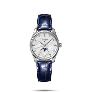 Longines - L2.409.4.87.0  Master Collection 34 Moonphase Stainless Steel / MOP / Alligator