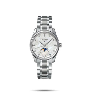 Longines - L2.409.4.87.6  Master Collection 34 Moonphase Stainless Steel / MOP / Bracelet