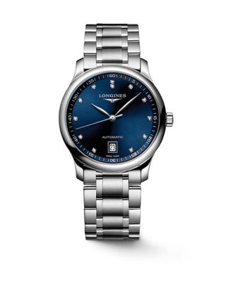 Longines - L2.628.4.97.6  Master Collection Date 38.5 Stainless Steel / Blue - Diamond / Bracelet