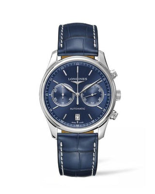 Longines - L2.629.4.92.0  Master Collection Chronograph 40 Stainless Steel / Blue / Strap