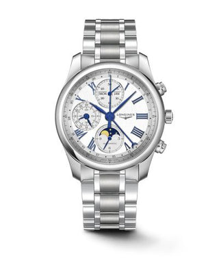 Longines - L2.673.4.71.6  Master Collection 40 Chronograph Calendar Stainless Steel / Silver / Bracelet