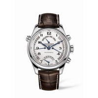 Longines Master Collection 44 Retrograde Stainless Steel / Silver-Roman / Alligator XL (L2.717.4.78.3)