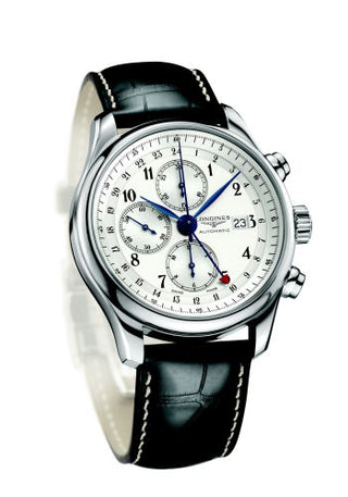 Longines - L2.740.4.73.3  Master Collection 44 Chronograph Stainless Steel / Silver-Arabic / Alligator / 100th anniversary of the Republic of Portugal