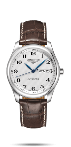 Longines - L2.755.4.78.5  Master Collection 38.5 Day Date Stainless Steel / Silver-Arabic / Alligator XL