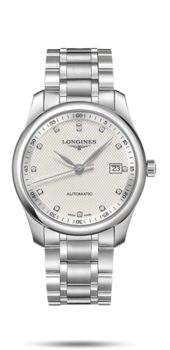 Longines - L2.793.4.77.6  Master Collection 40 Date Stainless Steel / Silver-Diamond / Bracelet