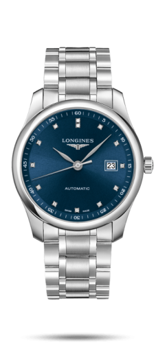 Longines - L2.793.4.97.6  Master Collection 40 Date Stainless Steel / Blue-Diamond / Bracelet