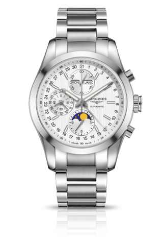 Longines - L2.798.4.72.6  Conquest Classic Moonphase Stainless Steel / Silver / Bracelet