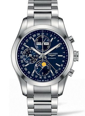 Longines - L2.798.4.96.6  Conquest Classic Moonphase Stainless Steel / St. Moritz 2017