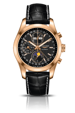 Longines - L2.798.8.52.3  Conquest Classic Moonphase Red Gold / Black