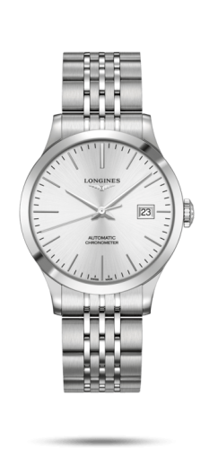 Longines - L2.820.4.72.6  Record 38.5mm Stainless Steel / Silver / Bracelet