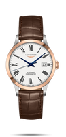 Longines Record 38.5mm Pink Gold / Silver / Alligator (L2.820.5.11.2)