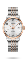 Longines Record 38.5mm Stainless Steel / Pink Gold / Silver-Arabic / Alligator (L2.820.5.76.7)