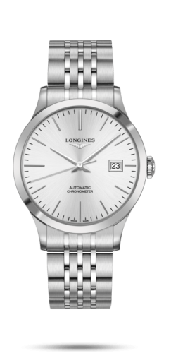 Longines - L2.821.4.72.6  Record 40mm Stainless Steel / Silver / Bracelet