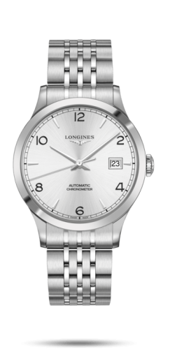 Longines - L2.821.4.76.6  Record 40mm Stainless Steel / Silver-Arabic / Bracelet