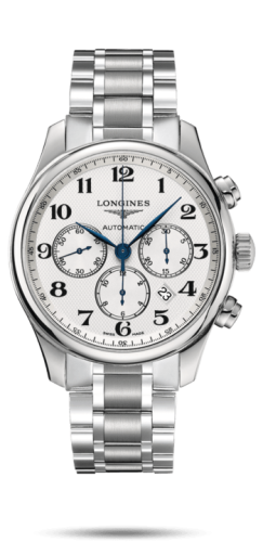 Longines - L2.859.4.78.6  Master Collection 44 Chronograph Stainless Steel / Silver-Arabic / Bracelet