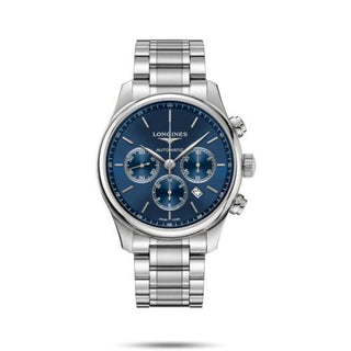 Longines - L2.859.4.92.6  Master Collection 44 Chronograph Stainless Steel / Blue / Bracelet