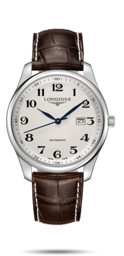 Longines - L2.893.4.78.5  Master Collection 42 Date Stainless Steel / Silver-Arabic / Alligator XL