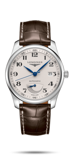 Longines - L2.908.4.78.3  Master Collection 40mm Power Reserve Stainless Steel / Silver-Arabic / Alligator