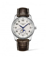 Longines Master Collection 42 Moonphase Stainless Steel / Silver-Arabic / Alligator XL (L2.909.4.78.3)