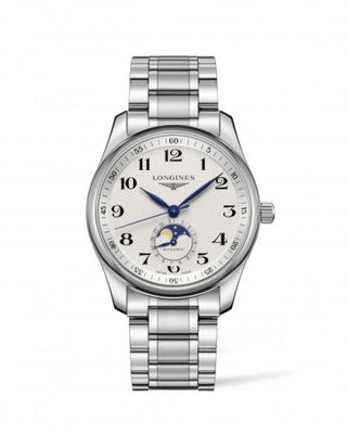 Longines - L2.909.4.78.6  Master Collection 40 Moonphase Stainless Steel / Silver-Arabic / Bracelet