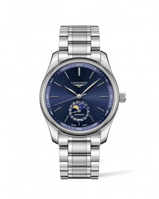 Longines - L2.909.4.92.6  Master Collection 40 Moonphase Stainless Steel / Blue / Bracelet