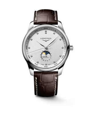 Longines - L2.919.4.77.3  Master Collection 42 Moonphase Stainless Steel / Silver - Diamond