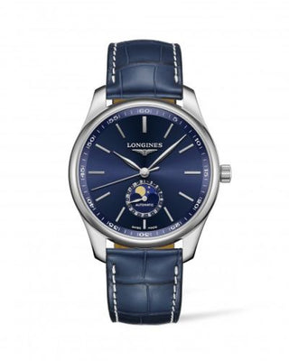 Longines - L2.919.4.92.2  Master Collection 42 Moonphase Stainless Steel / Blue / Alligator XL