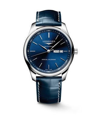 Longines - L2.920.4.92.0  Master Collection 42 Annual Calendar Stainless Steel / Blue / Alligator