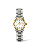 Longines Master Collection Date 25.5 Stainless Steel - Yellow Gold / White - Roman / Bracelet (L2.128.5.12.7)