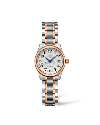 Longines - L2.128.5.79.7  Master Collection Date 25.5 Stainless Steel - Pink Gold / Silver / Bracelet