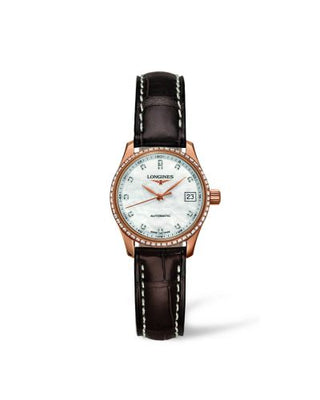 Longines - L2.128.9.87.3  Master Collection Date 25.5 Pink Gold - Diamond / MOP