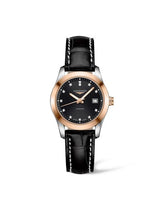 Longines Conquest Classic Automatic 29.5 Stainless Steel / Red Gold / White / Strap (L2.285.5.58.3)