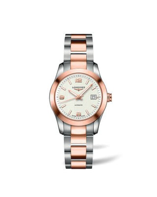 Longines - L2.285.5.76.7  Conquest Classic Automatic 29.5 Stainless Steel / Red Gold / White / Bracelet