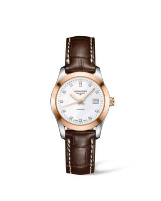 Longines - L2.285.5.87.3  Conquest Classic Automatic 29.5 Stainless Steel / Red Gold / MOP / Strap