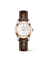 Longines Conquest Classic Automatic 29.5 Stainless Steel / Red Gold / Diamond / Black / Strap (L2.285.5.87.3)