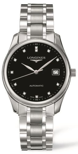 Longines - L2.518.4.57.6  Master Collection Date 36 Black Diamond / Bracelet