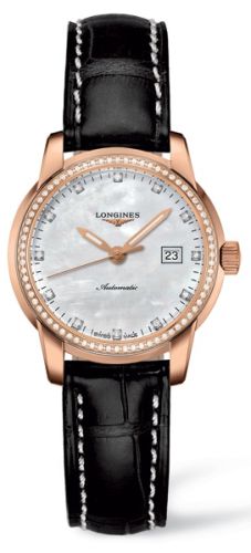 Longines - L2.563.9.87.3  Saint-Imier Date 30 Pink Gold Diamond