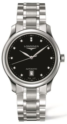 Longines - L2.628.4.57.6  Master Collection Date 38.5 Black Diamond / Bracelet