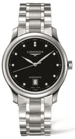 Longines Master Collection 40 Date Stainless Steel / Black-Roman / Alligator (L2.628.4.57.6)