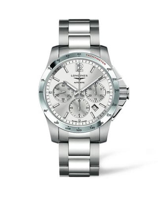 Longines - L2.743.4.76.6  Conquest Chronograph Automatic 41mm Silver