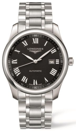 Longines - L2.793.4.51.6  Master Collection 40 Date Stainless Steel / Black Roman / Bracelet