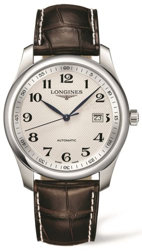 Longines - L2.793.4.78.3  Master Collection 40 Date Stainless Steel / Silver-Arabic / Alligator